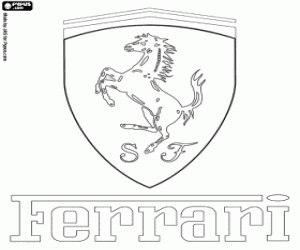 Ferrari on Malvorlagen Ferrari Logo  Italienischen Sportwagen Marke Ausmalbilder
